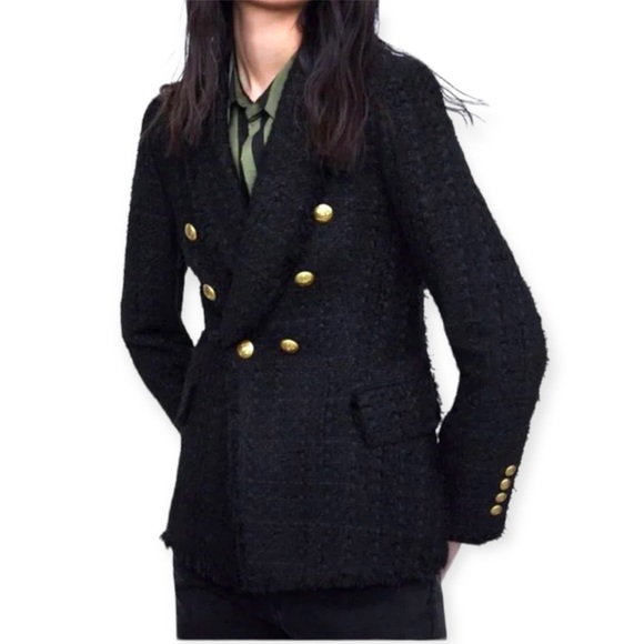 Zara Jackets & Blazers - Zara Tweed Black Blazer | Medium | NWOT  | Perfect Valentine’s Day Gift!